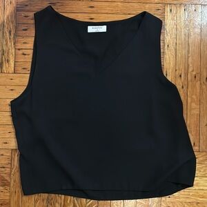 Black silk tank